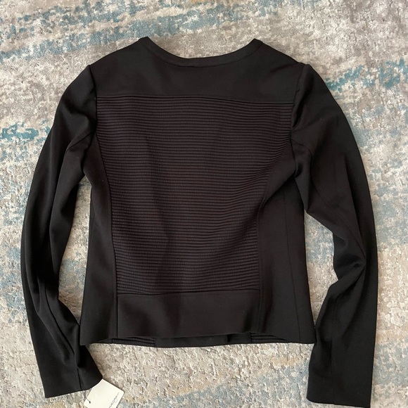 NWT Halogen Knit Moto Jacket Size XS color black - Picture 4 of 4